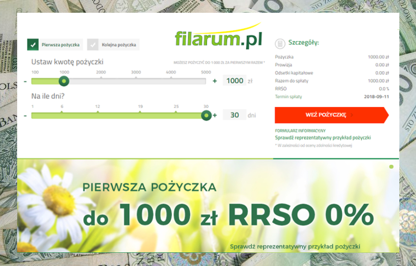 Pożyczka Filarum - recenzja chwilówki