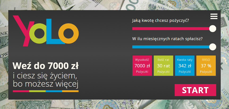 Yolo pożyczka na raty łatwe do spłaty