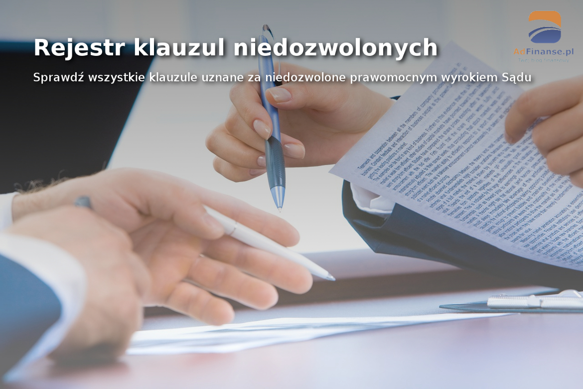 Rejestr klauzul niedozwolonych