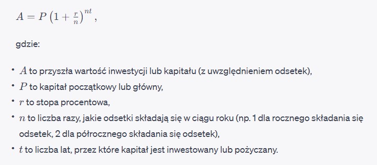 Wzór na procent składany